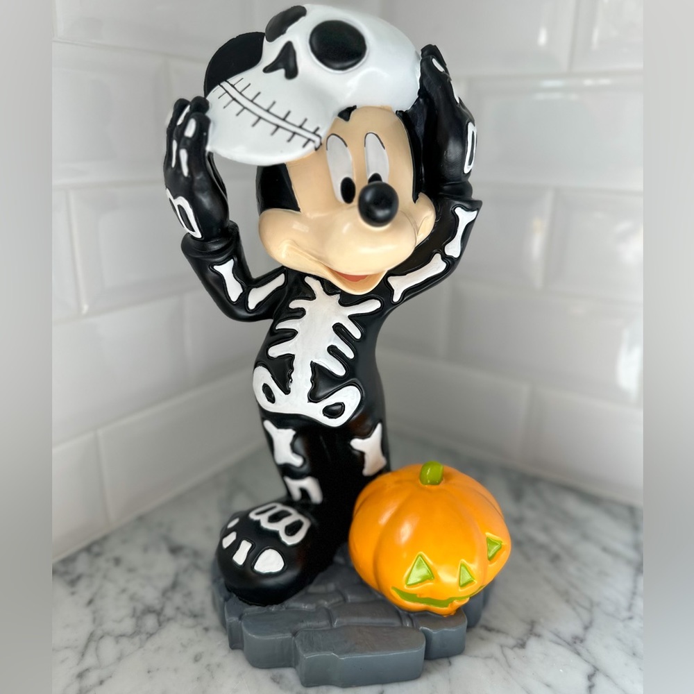 Mickey Mouse Disney Halloween Skull Statue